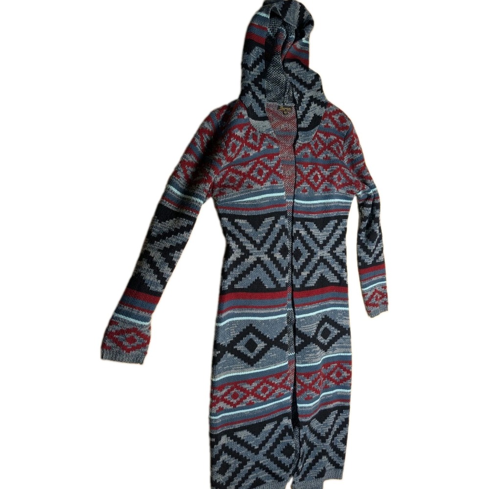 Baciano By Bacci Women's Sweater Size S Cardigan Long Multicolor With Hood